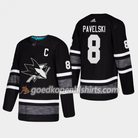 San Jose Sharks Joe Pavelski 8 2019 All-Star Adidas Zwart Authentic Shirt - Mannen
